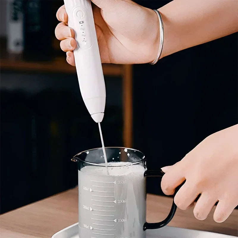 Froth & Whisk: The 2-in-1 USB Rechargeable Electric Mixer