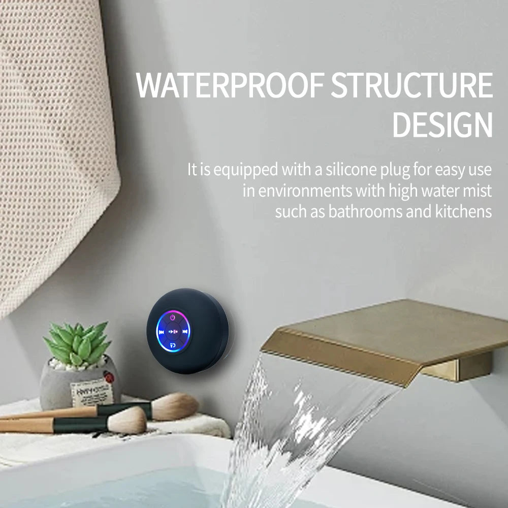 Portable Wireless Bluetooth Speaker LED IPX4