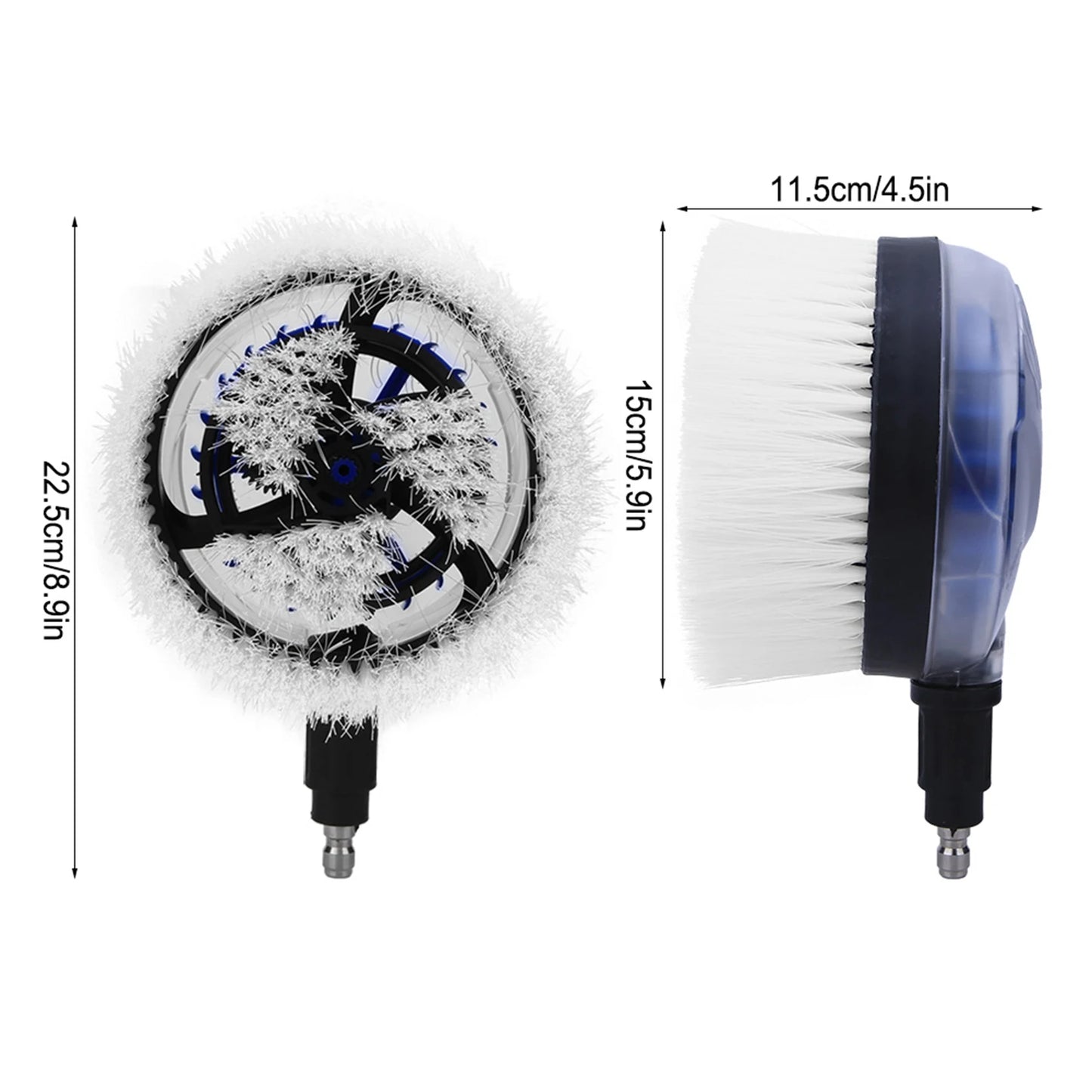 Wash Brush 360-Degrees Fan-Shaped for High Pressure Water  1/4 Quick Connector